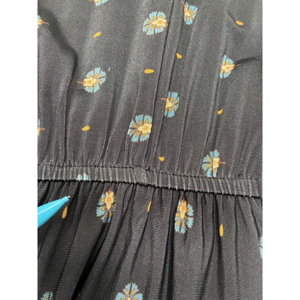 Farm Rio Women Mini Dress Size Large Puff Sleeve‎ Boho V-neck elastic waist - Picture 14 of 16